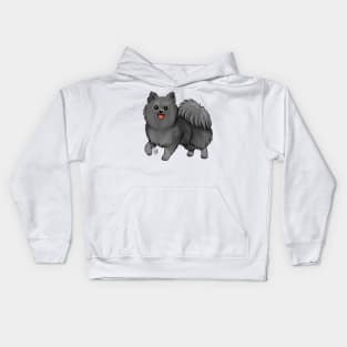 Dog - Pomeranian - Black Kids Hoodie